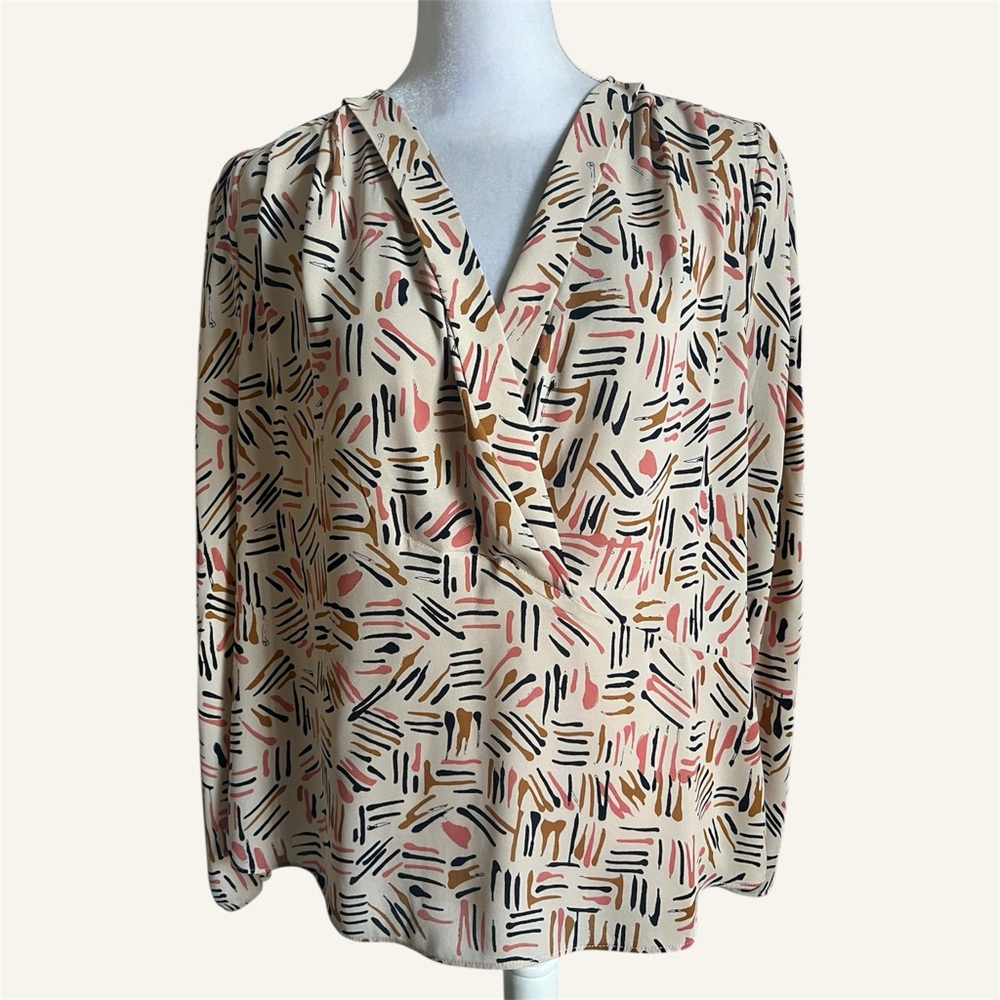 Cabi Marni Blouse Medium Style 4162 Women’s Top Printed